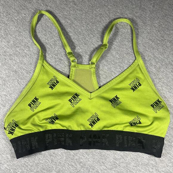 Victoria's Secret PINK Lime Green Sports Bra size XS - Picture 1 of 6